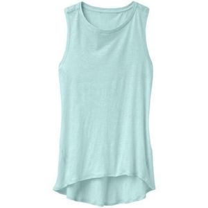 Athleta XXS Shiva Shimmer Glass Blue Tank 100% linen